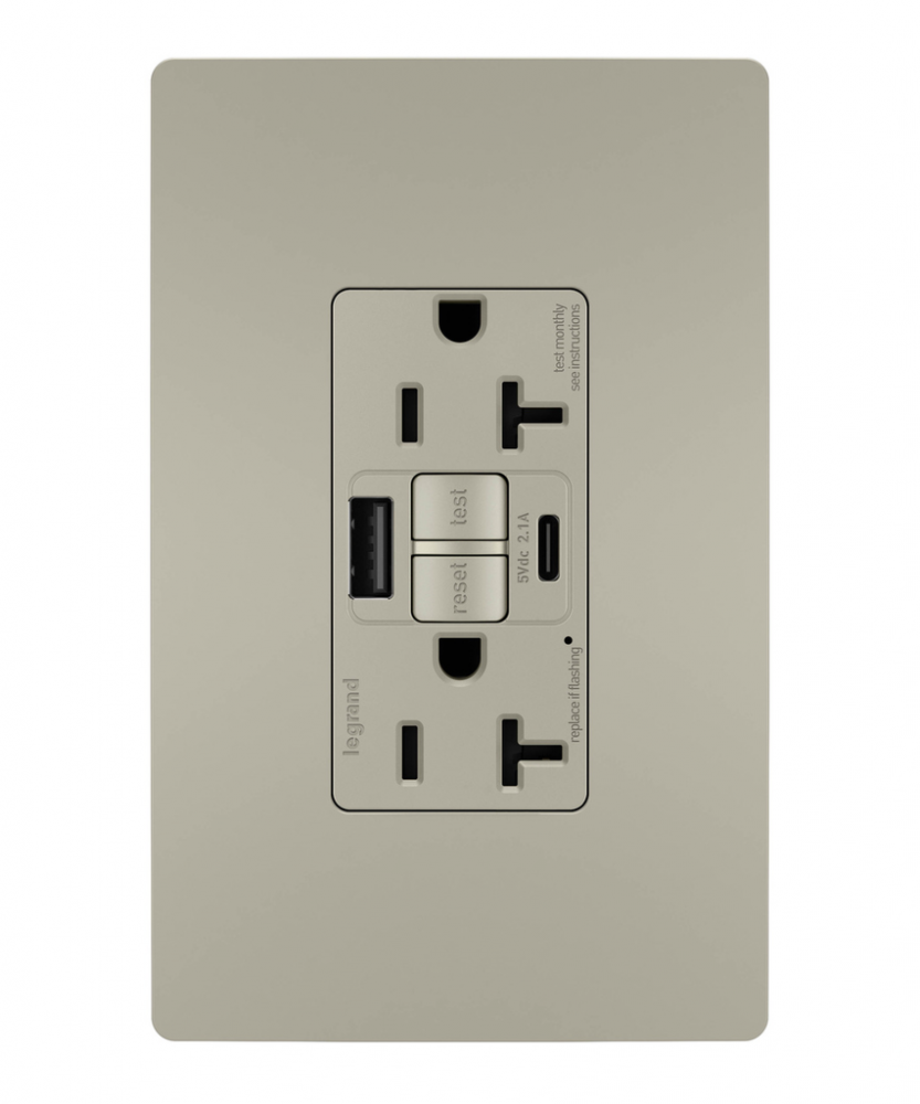 SELF-TEST GFCI RECEP TR 20A W/ USB AC NI