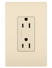 Legrand Radiant CA 885TRSLA - radiant? Self-Grounding Tamper-Resistant Outlet, Light Almond