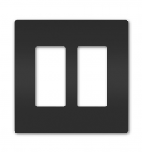 Legrand Radiant CA RWP262BKCC6 - radiant? 2-Gang Screwless Wall Plate, Black