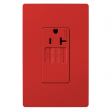 Legrand Radiant CA 2097TRSGLRED - radiant? Tamper-Resistant 20A Simplex Self-Test GFCI Receptacles with SafeLock? Protection, Red