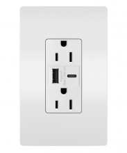 Legrand Radiant CA R26USBACWCCV6 - radiant? 15A Tamper-Resistant USB Type A/C Outlet, White