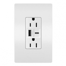 Legrand Radiant CA R26USBAC6WPWCCV4 - radiant? 15A Tamper-Resistant Ultra-Fast USB Type A/C Outlet, White