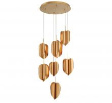 Lib & Co. CA 10118-04 - Portofino, 7 Light Round LED Chandelier, Satin Gold