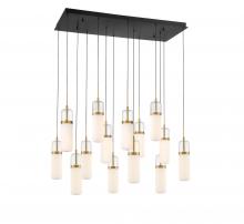 Lib & Co. CA 10227-02 - Verona, 14 Light Rectangular LED Chandelier, Matte Black