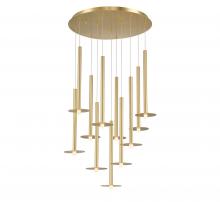 Lib & Co. CA 12104-07 - Piatto, 11 Light Round LED Chandelier, Plated Brushed Gold