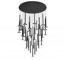 Lib & Co. CA 12106-02 - Piatto, 44 Light Round LED Chandelier, Matte Black