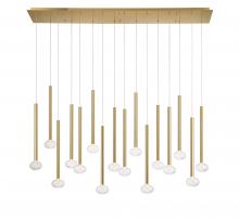Lib & Co. CA 12146-07 - Soffio, 16 Light Linear LED Chandelier, Plated Brushed Gold
