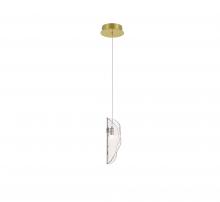Lib & Co. CA 12166-017-07 - Sorrento, 1 Light LED Pendant, Clear, Gold Canopy