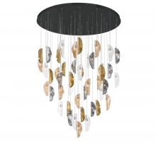 Lib & Co. CA 12219-024-02 - Sorrento, 45 Light LED Grand Chandelier, Mixed With Copper Leaf, Black Canopy