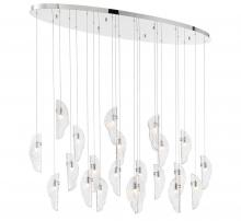 Lib & Co. CA 12220-017-01 - Sorrento, 22 Light Oval LED Chandelier, Clear,Chrome Canopy