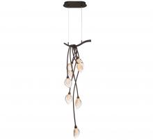 Lib & Co. CA 12232-043 - Modena,8 Light LED Chandelier, Black with Gold Accent
