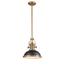 Avista Lighting Inc A3512BKAGB - Avista Luxor Pendent 1-Light Black & Aged Brass