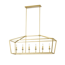 Avista Lighting Inc A4848SG - Avista Stratford Linear Chandelier 6-Light Soft Gold