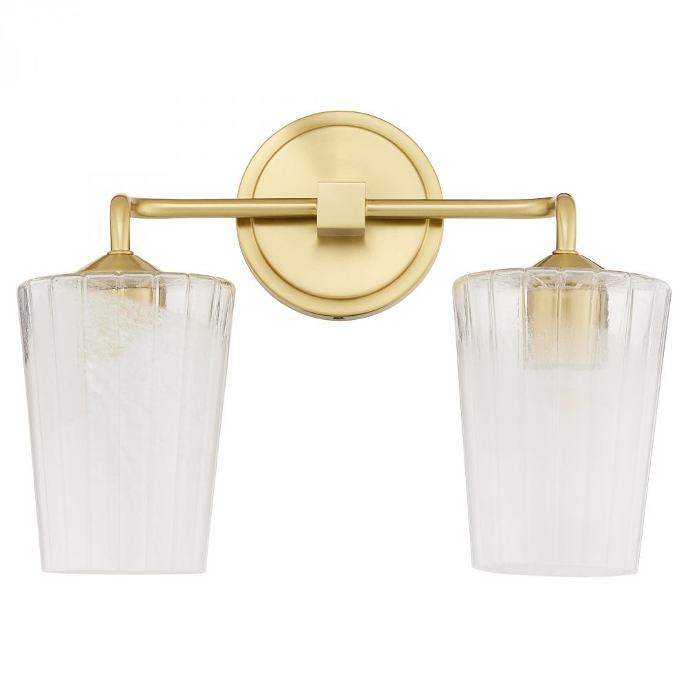 Providence 2 Light Vanity, Aged Brass