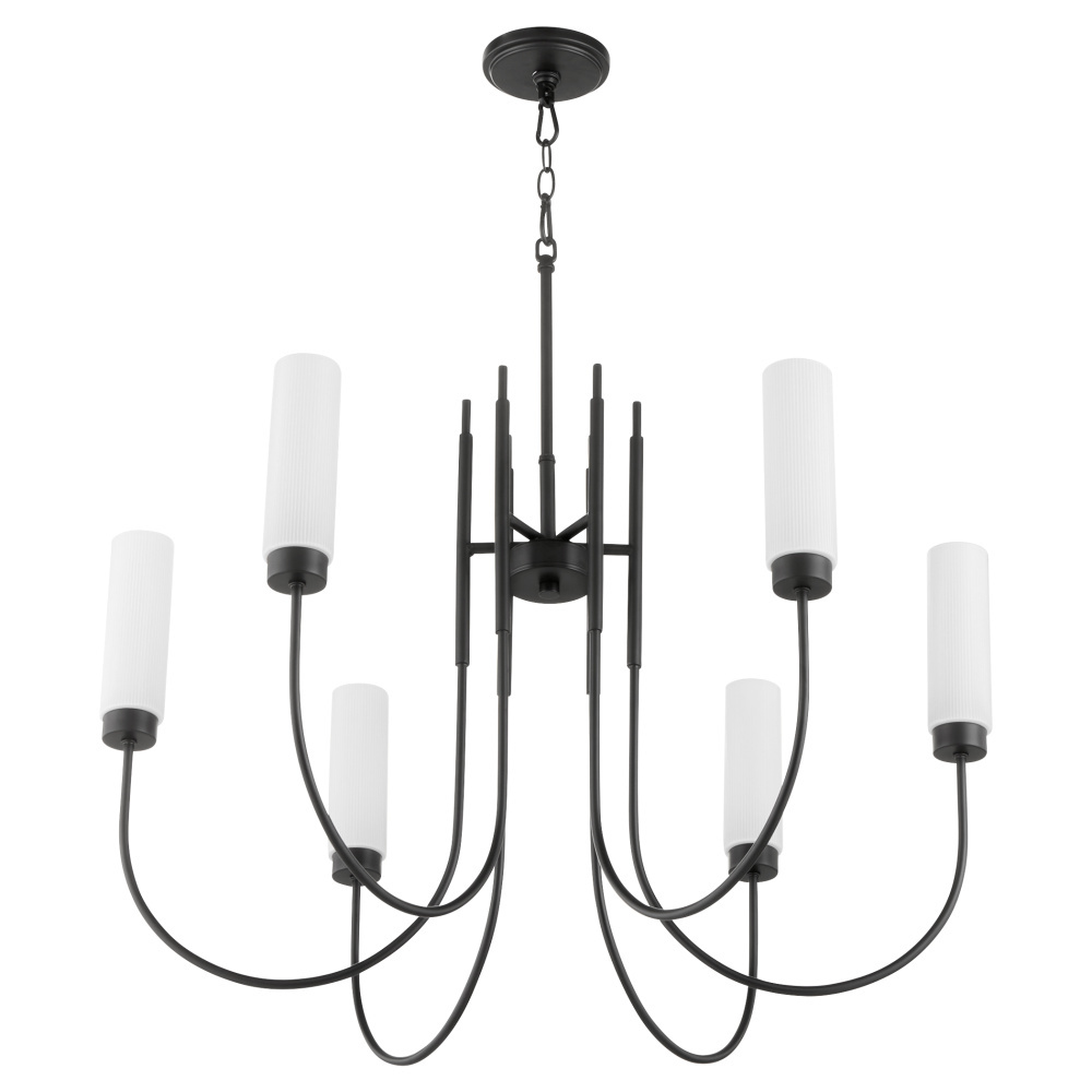 JEROME 6 LIGHT CHANDELIER - MATTE BLACK