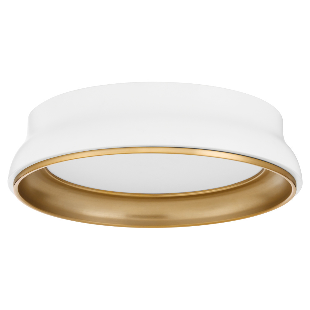 LEGEND 18" SHADE KIT - STUDIO WHITE/BRUSHED BRASS