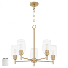 Quorum 6112-5-65 - Wallinger 5 Light Chandelier, Satin Nickel
