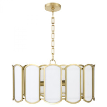 Quorum 824-5-80 - Belleview 5 Light  Pendant, Aged Brass