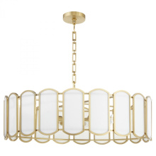 Quorum 824-8-80 - Belleview 8 Light Pendant, Aged Brass