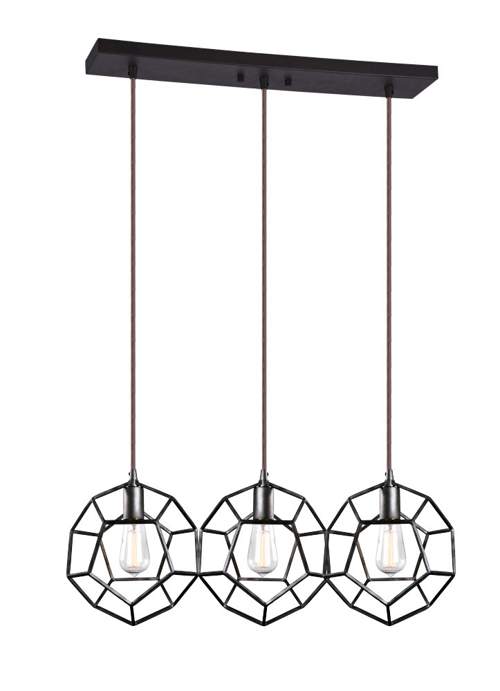 Geometry Series Rusty Black Pendant