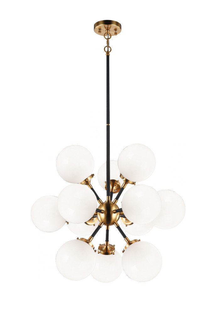 Soleil Aged Gold Brass Chandelier