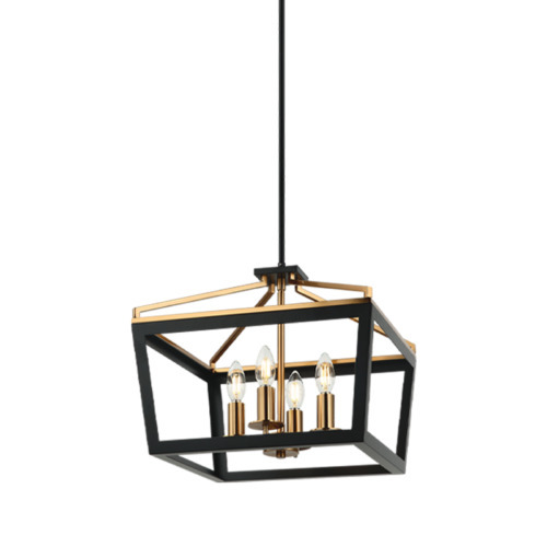 Mavonshire Black + Aged Gold Brass Chandelier