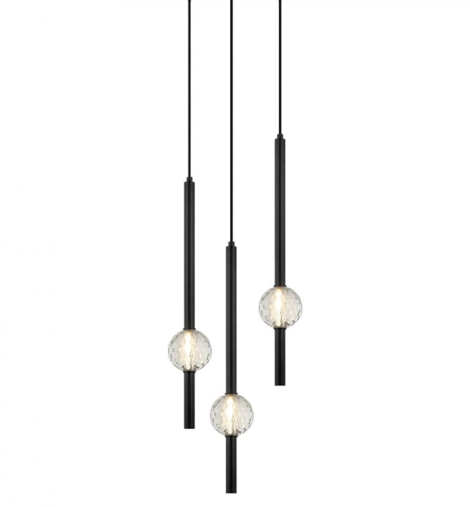 Windchimer Matte Black Pendant