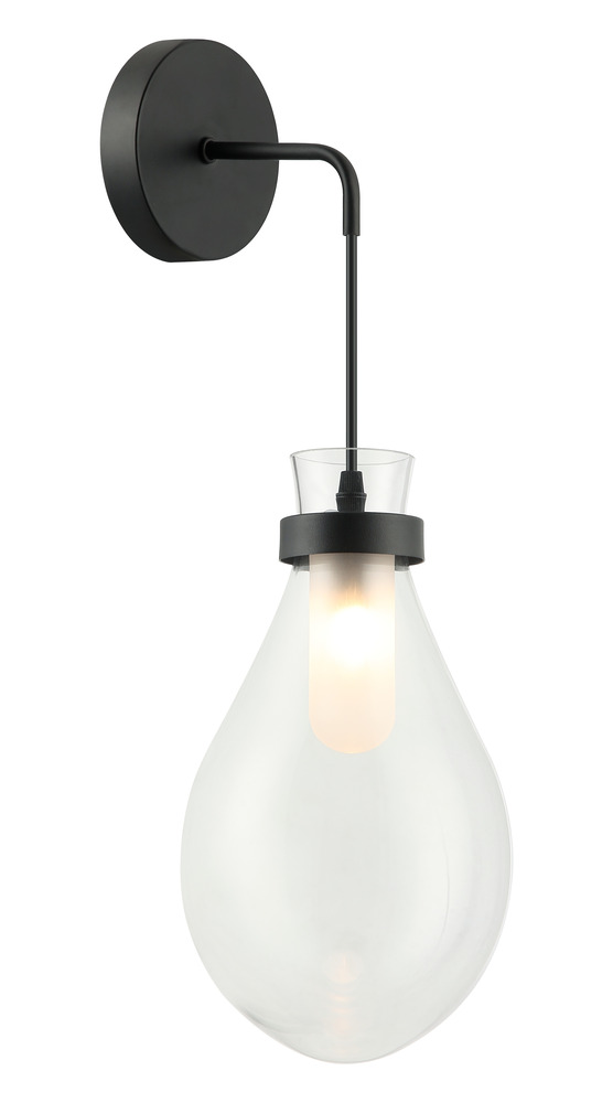 Seranna Matte Black Wall Sconce