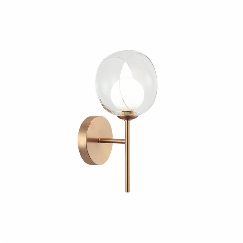 Delcia Aged Gold Brass Wall Sconce