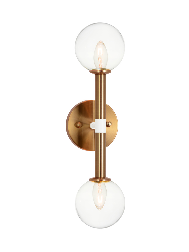 Stellar Aged Gold Brass Wall Sconce