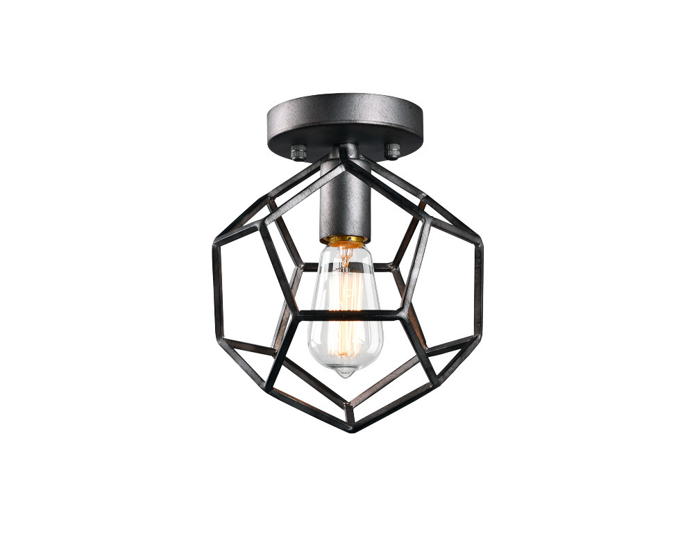 Geometry Series Rusty Black Ceiling Mount
