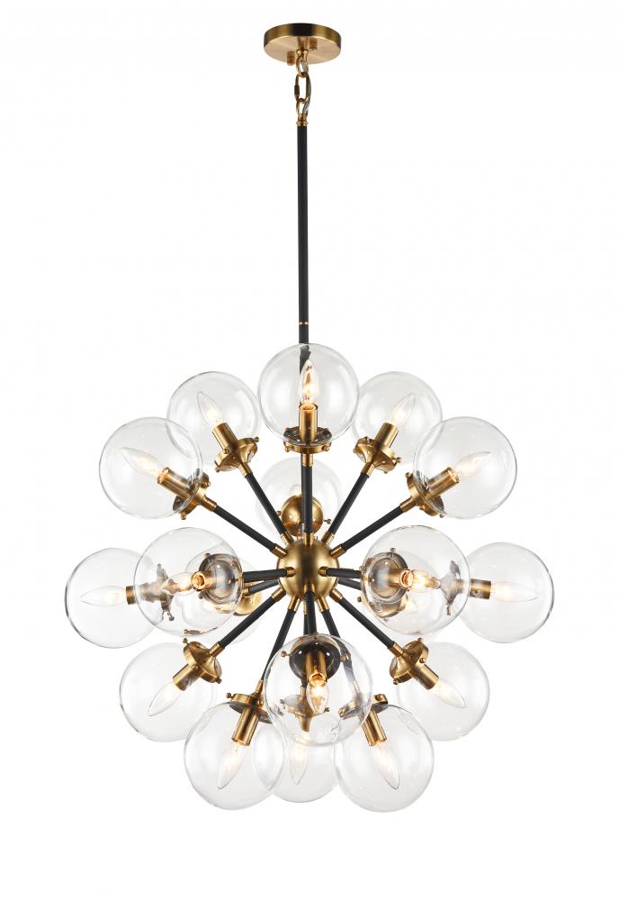 Soleil Aged Gold Brass Chandelier