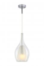 Matteo Lighting C37521CHCL - Jericho Black and Chrome Pendant