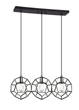 Matteo Lighting C54643RB - Geometry Series Rusty Black Pendant