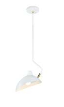 Matteo Lighting C57901WH - Droid White and Brushed Gold Pendant