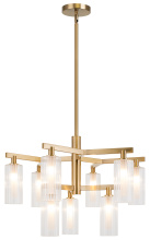 Matteo Lighting C60809AG - Kristof Aged Gold Brass Chandelier