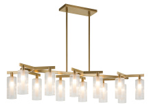 Matteo Lighting C60812AG - Kristof Aged Gold Brass Chandelier