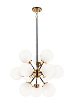 Matteo Lighting C62812AGOP - Soleil Aged Gold Brass Chandelier
