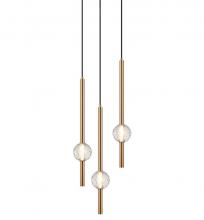 Matteo Lighting C68903AG - 3 LT 11" "Windchimer" Aged Gold Chandelier