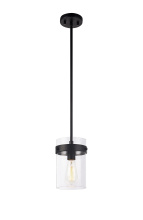 Matteo Lighting C78401BK - Zale Black Pendant