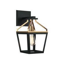 Matteo Lighting W67001BKAG - Mavonshire Black + Aged Gold Brass Wall Sconce