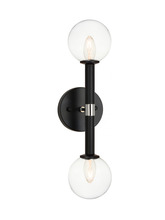 Matteo Lighting W75312BKCL - Stellar Black Wall Sconce