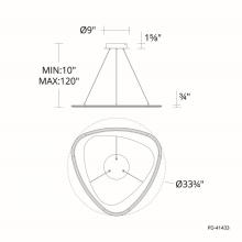 WAC Canada PD-41433-40-AB - Oyster Pendant Light