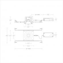 WAC Canada R3BRD-SCS-WT - Ocular 3.0 5CCT Round Donwlight Trim and Remodel Housing with New Construction Frame-In Kit and Dr