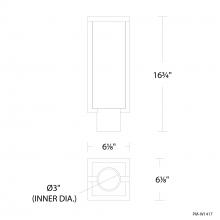 Modern Forms Canada PM-W1417-27-BZ - Ledge Outdoor Post Light