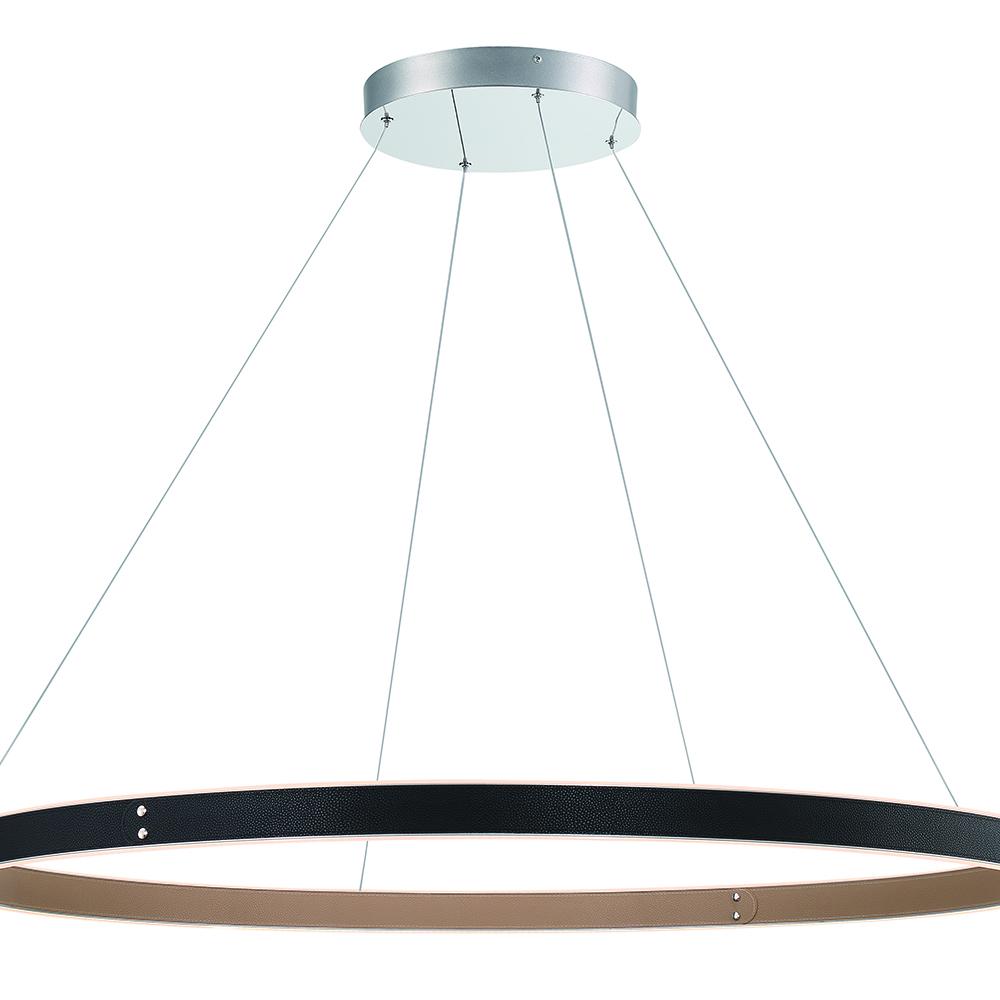 Verdura 1 Light Chandelier in Black + Brown