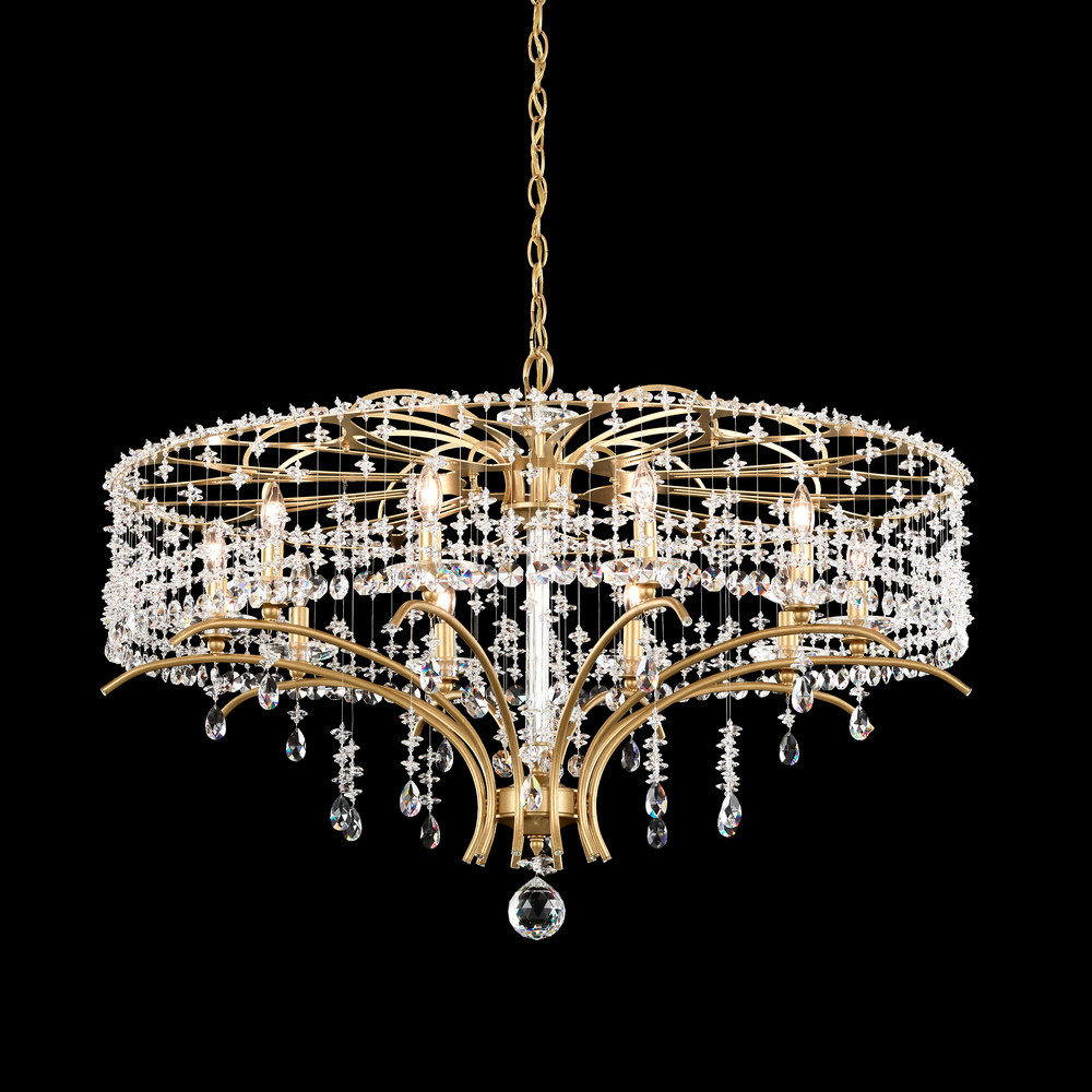 Bella Rose 10 Light 120V Chandelier in Ferro Black with Radiance Crystal