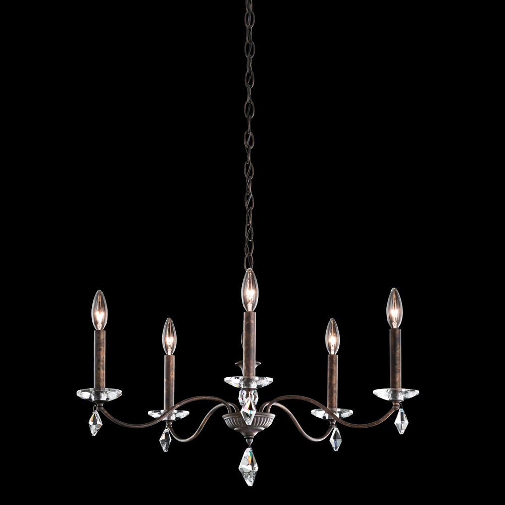 Modique 5 Light 120V Chandelier in Heirloom Bronze with Heritage Handcut Crystal