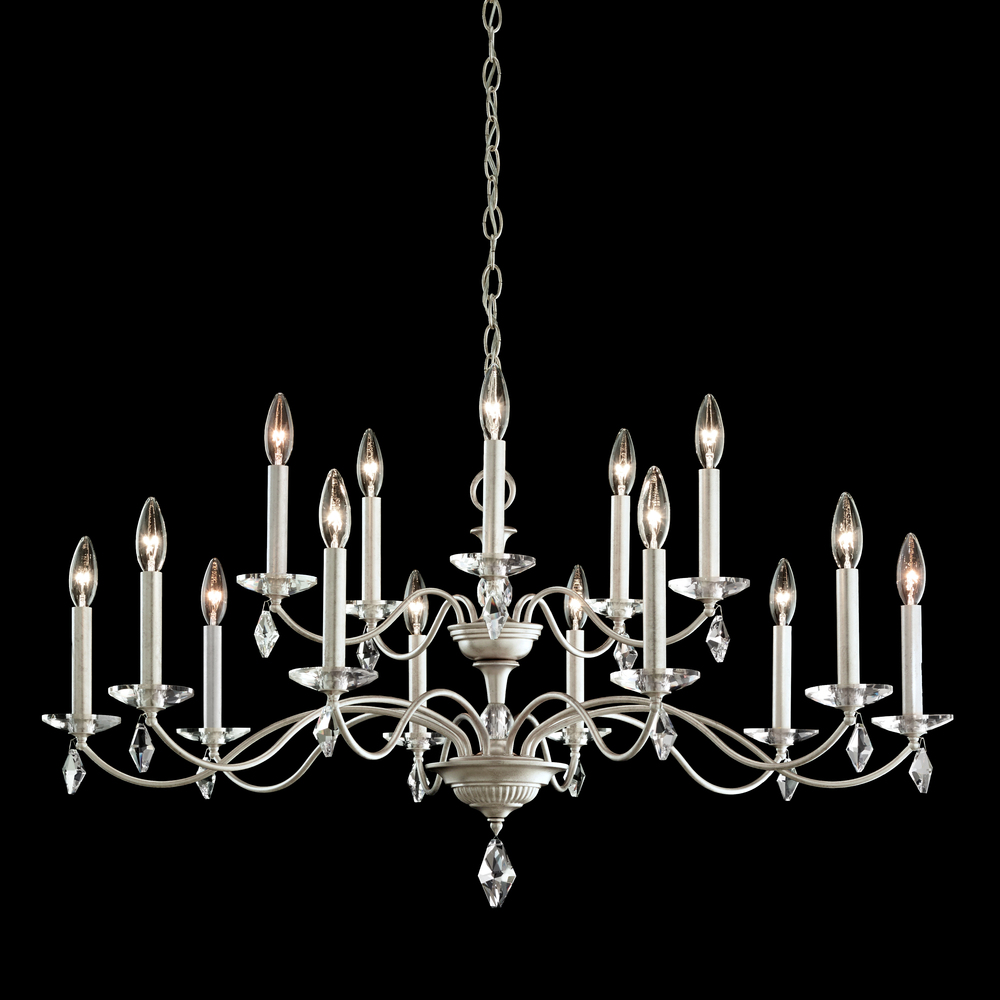 Modique 15 Light 120V Chandelier in Heirloom Bronze with Heritage Handcut Crystal