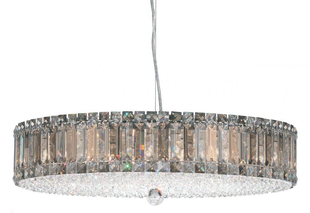 Plaza 21 Light 120V Pendant in Polished Stainless Steel with Radiance Crystal